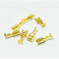 Crimp Auto Terminal Female Spade Connector 4.8mm Copper Slotted Terminal